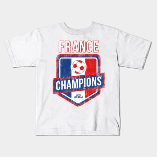 France Soccer Football Champions 2018 Russia Kids T-Shirt